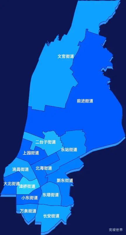 echarts沈阳市大东区geoJson地图 visualMap控制地图颜色